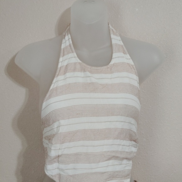 Free People Striped Halter Wrap Maxi Dress Size Small - Picture 5 of 10